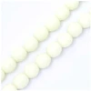 Image de Perles de Bohème sur Fil - Rondes Facettées Jaune Pastel Opaque 10 mm