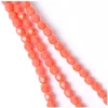 Image de Perles de Bohème sur Fil - Rondes Facettées Corail Rose Opaque 4 mm