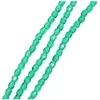 Image de Perles de Bohème sur Fil - Rondes Facettées Vert Transparent 4 mm