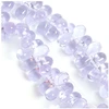 Image de Perles de Bohème sur Fil - Goutte 6 x 9 mm Violet Transparent