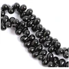 Image de Perles de Bohème sur Fil - Goutte 5 x 7 mm Noir Opaque