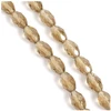 Image de Perles de Bohème sur Fil - Olive Facettée 12 x 8 mm Taupe Transparent