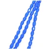 Image de Perles de Bohème sur Fil - Olive Facettée 6 x 4 mm Bleu Électrique Transparent