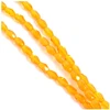 Image de Perles de Bohème sur Fil - Olive Facettée 6 x 4 mm Orange Transparent