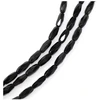 Image de Perles de Bohème sur Fil - Olive 11 x 5 mm Noir Opaque