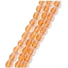 Image de Perles de Bohème sur Fil - Goutte 10 x 7 mm Pêche Transparent