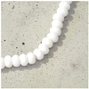 Image de Perles de Bohème sur Fil - Donuts Blanc Opaque 9 x 5 mm