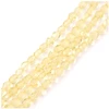 Image de Perles de Bohème sur Fil - Rondes Aplaties Facettées 6 mm Jaune Transparent