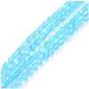 Image de Perles de Bohème sur Fil - Rondes Aplaties Facettées 6 mm Bleu Clair Transparent