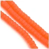 Image de Perles de Bohème sur Fil - Rondelle Facettée Orange Mat 3 x 6 mm