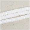 Image de Perles de Bohème sur Fil - Rondelle Facettée Blanc Opaline 3 x 6 mm