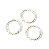 Image de Anneau Ouvert Torsadé 14 mm Argenté 925 - 2 pcs
