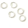 Image de Anneau Ouvert Torsadé 10 mm Argenté 925 - 2 pcs