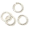 Image de Anneau Ouvert Torsadé 12 mm Argenté 925 - 2 pcs
