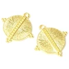 Image de Pendentif Bohème Doré à l'or fin 24K - 2 pcs