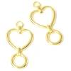 Image de Pendentif Anneau Coeur Doré à l'or fin 24K - 2 pcs