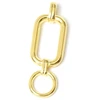 Image de Pendentif Anneau Ovale Doré à l'or fin 24K