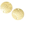 Image de Connecteur Rond 15 mm Texture Granite Doré à l'or fin 24K - 2 pcs