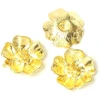 Image de Pendentif Fleur 20 mm Doré à l'or fin 24K - 2 pcs