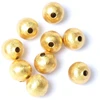 Image de Perle Ronde Texturée 8 mm Doré à l'or fin 24K - 6 pcs