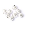 Image de Perle Ronde Texturée 8 mm Argenté 925 - 6 pcs