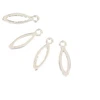Image de Pendentif Navette Ajourée Argenté 925 - 4 pcs