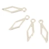 Image de Pendentif Losange Ajouré Argenté 925 - 4 pcs