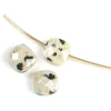 Image de Perle Naturelle Carrée 6 mm Jaspe Dalmatien