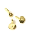 Image de Pendentif Rond Étoile Doré à l'or fin 24K - 2 pcs