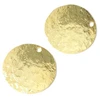 Image de Pendentif Rond 17 mm Texture Granite Doré à l'or fin 24K - 2 pcs