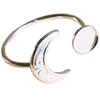 Image de Bague Ajustable Pour Cabochon 6 mm Plaqué Argent 925 Lune