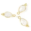 Image de Pendentif Serti Goutte Bohème Pierre de Lune Doré à l'or fin 24K