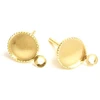 Image de Clou d'oreille Pour Cabochon 6 mm Doré à l'or fin 24K - 2 pcs