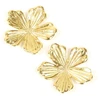 Image de Pendentif Fleur Doré à l'or fin 24K - 2 pcs
