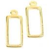 Image de Pendentif Rectangle Doré à l'or fin 24K - 2 pcs