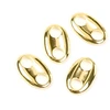 Image de Connecteur Ovale Doré à l'or fin 24K - 4 pcs 8 x 13 mm