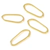 Image de Connecteur Ovale Asymétriques Doré à l'or fin 24K - 4 pcs