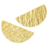 Image de Pendentif Demi-Cercle 25 mm Doré à l'or fin 24K - 2 pcs