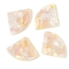 Image de Pendentif Quart de Cercle Acétate Crème Rosé 2 pcs