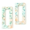 Image de Pendentif Rectangle Acétate Corail Turquoise 2 pcs