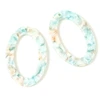 Image de Pendentif Ovale Acétate Corail Turquoise - 2 pcs