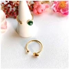 Image de Bague Ajustable Pour Cabochon 6 mm Plaqué Or 24K Boule