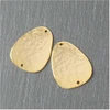 Image de Connecteur Galet Texture Granite Doré à l'or fin 24K - 2 pcs