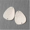 Image de Connecteur Galet Texture Granite Argenté 925 - 2 pcs