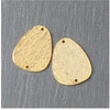 Image de Connecteur Galet Texture Ardoise Doré à l'or fin 24K - 2 pcs