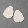Image de Connecteur Galets Texture Ardoise Argenté 925 - 2 pcs