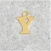 Image de Pendentif Lettre Y - Argent Massif 925 Doré à l'or 24K