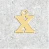 Image de Pendentif Lettre X - Argent Massif 925 Doré à l'or 24K