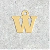 Image de Pendentif Lettre W - Argent Massif 925 Doré à l'or 24K