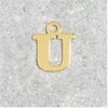 Image de Pendentif Lettre U - Argent Massif 925 Doré à l'or 24K
